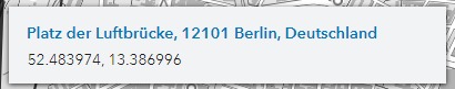 Eine Berliner Beispiel-Adresse mit Koordinatenangaben