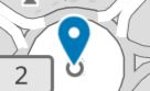 blaue Ortsmarke auf einer Karte
